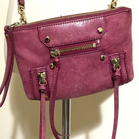 Botkier Burgandy Leather Crossbody, Wristlet Bag - Picture 2 of 10